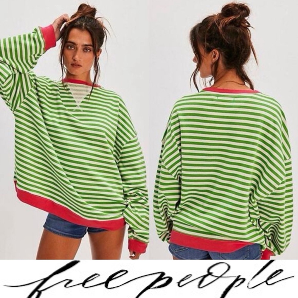Free People Gorgeous Oversized Terry Sweatshirt ❤️ NWOT - Picture 2 of 11